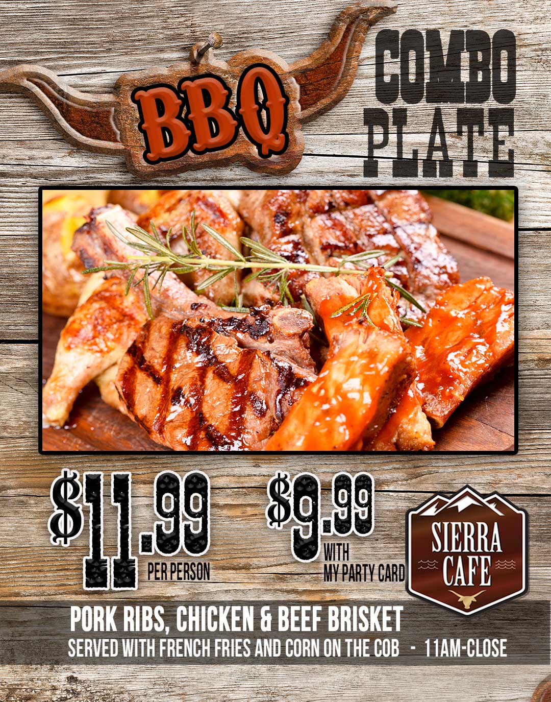 BBQ Combo Plate Gold Ranch Casino & RV Resort